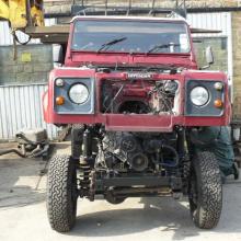 Nearly there now with the body above the Defender chassis 