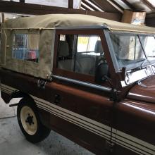 land Rover Series 3 with sand colour soft top