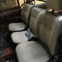 Nice defender type cloth seats are fitted to this Series 3 Land Rover