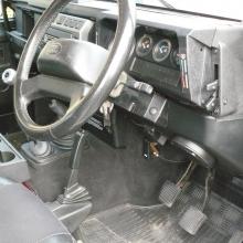Here is a nice picture showing the steering wheel on the land rover double cab pickup