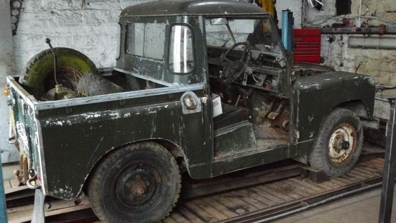 land rover series 2a in our workshop has just come from a farm
